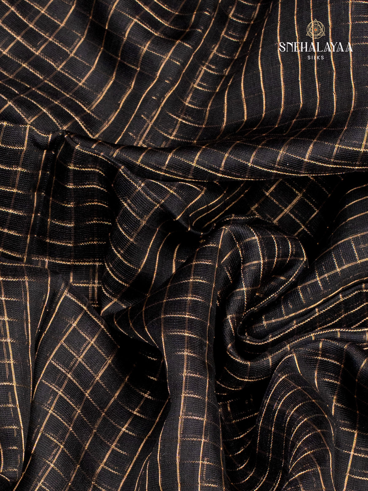 Black Maheshwari Silk Cotton Saree